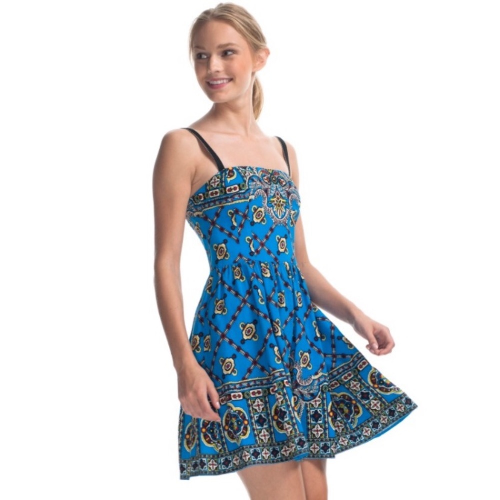 blue mini dress